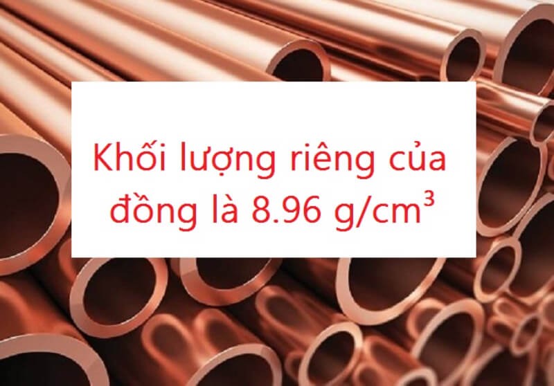 khối lượng riêng của đồng